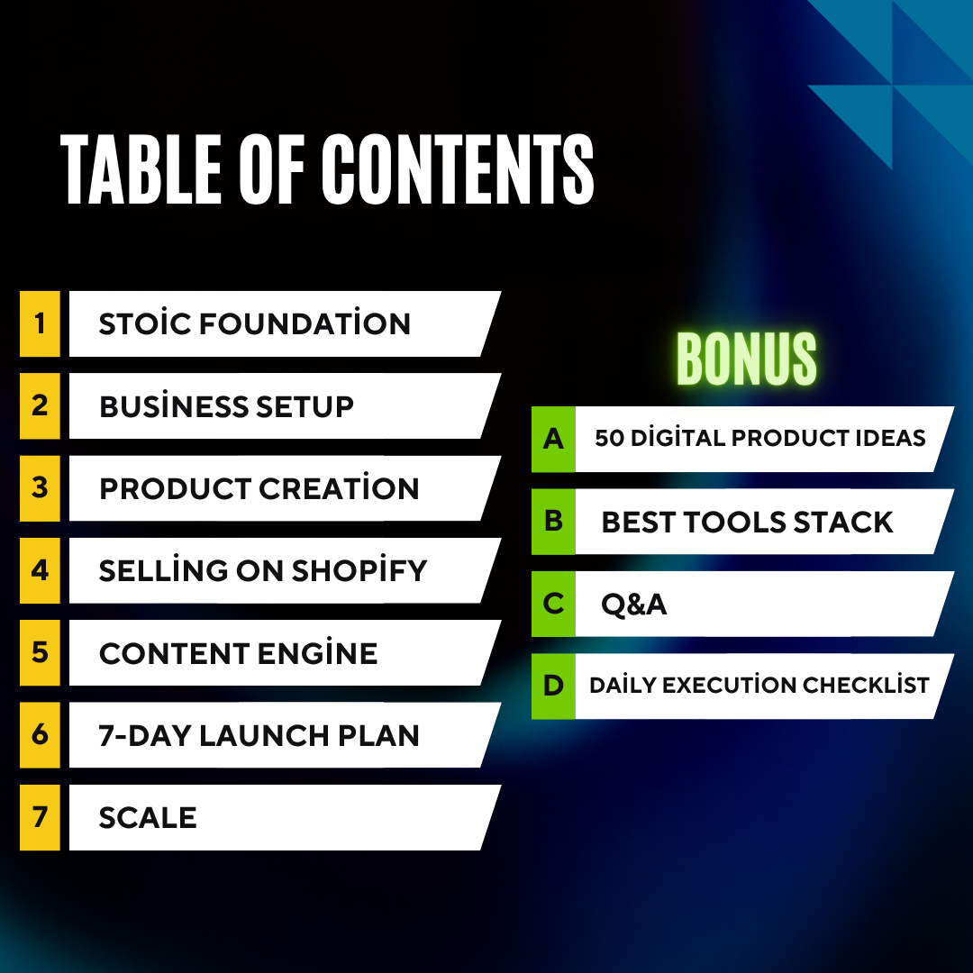 Stoic Execution: Build Your First Digital Product in 7 Days